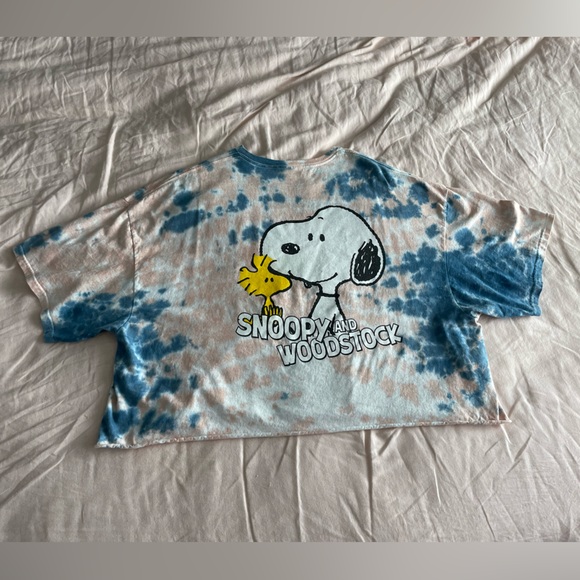 Snoopy Tie Dye Crop Top - Picture 2 of 6